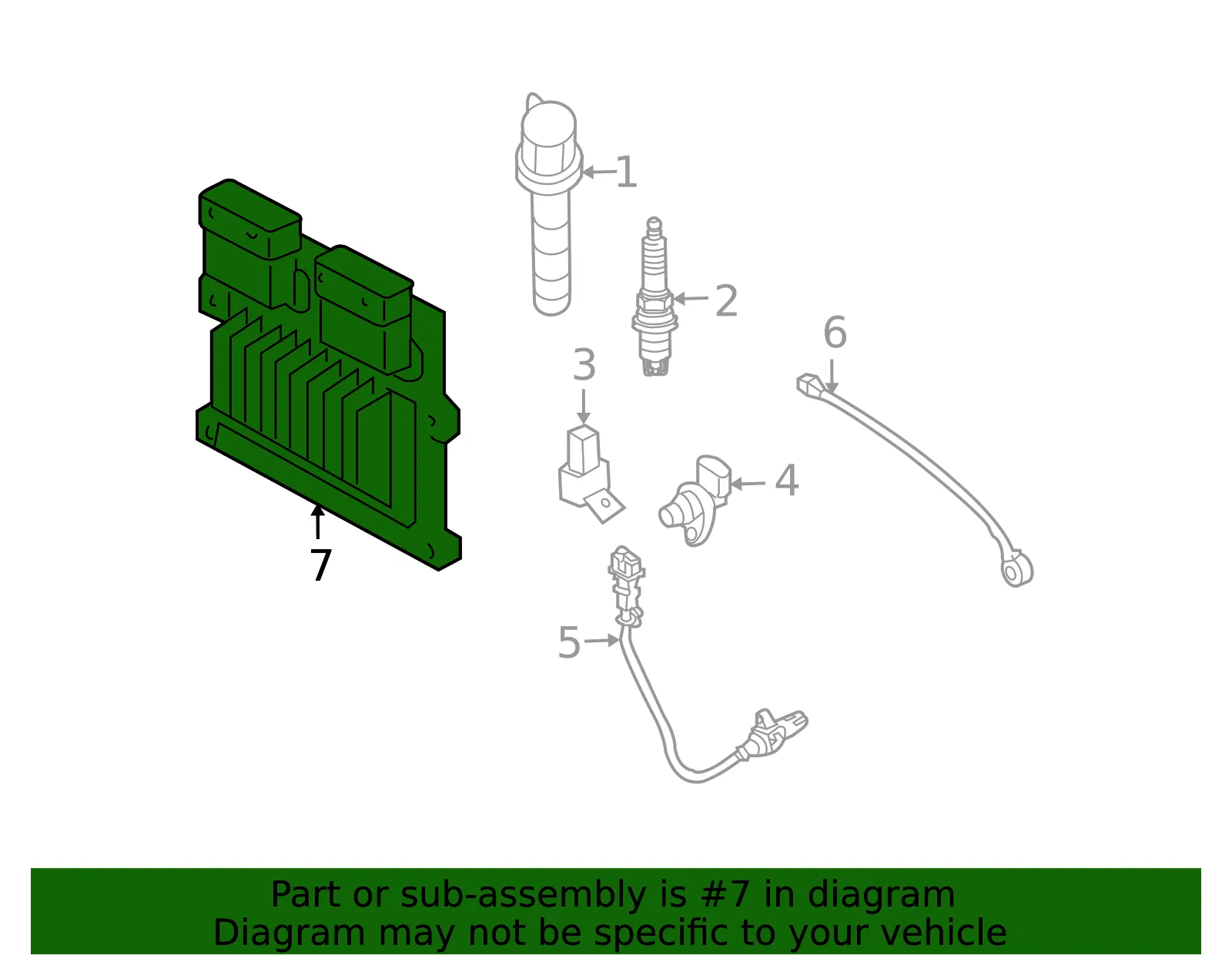 Engine Control Module (ECM) - Kia (39101-25142) - view 2