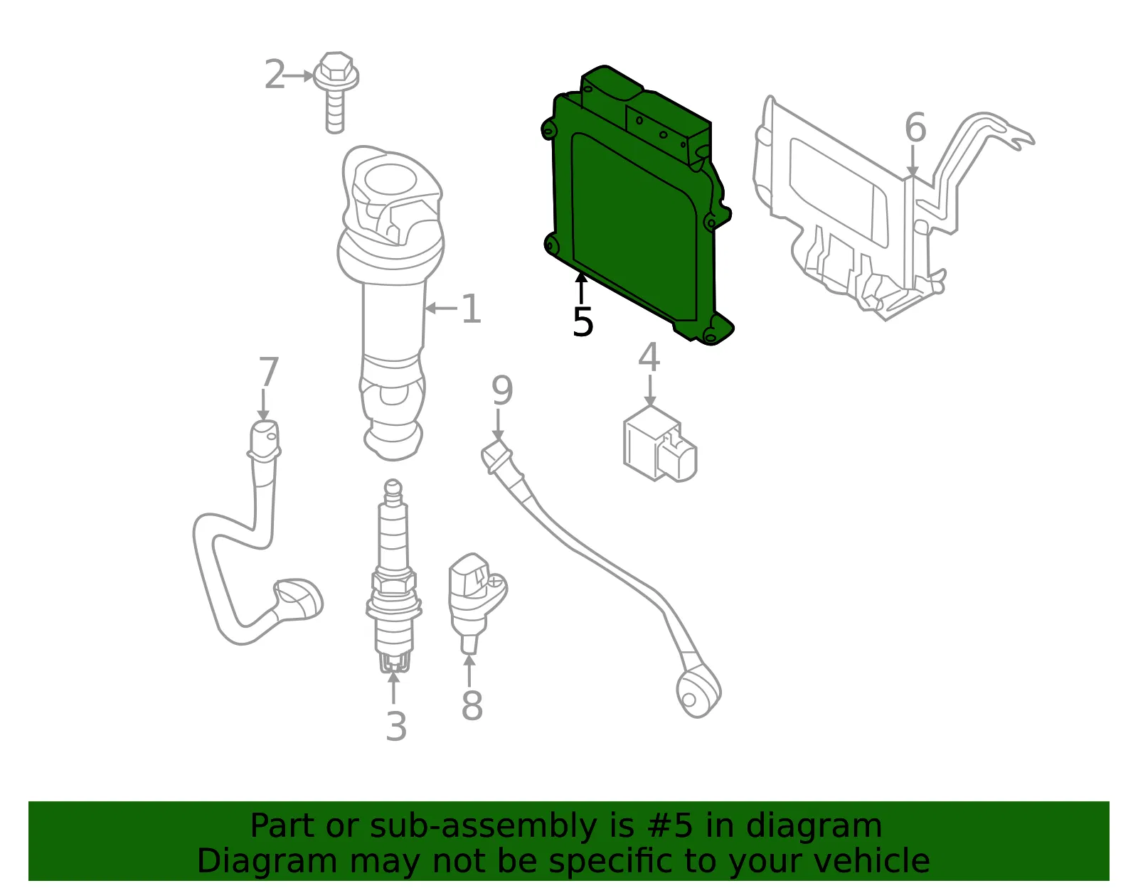 Engine Control Module (ECM) - Kia (39101-2EAC0) - view 2