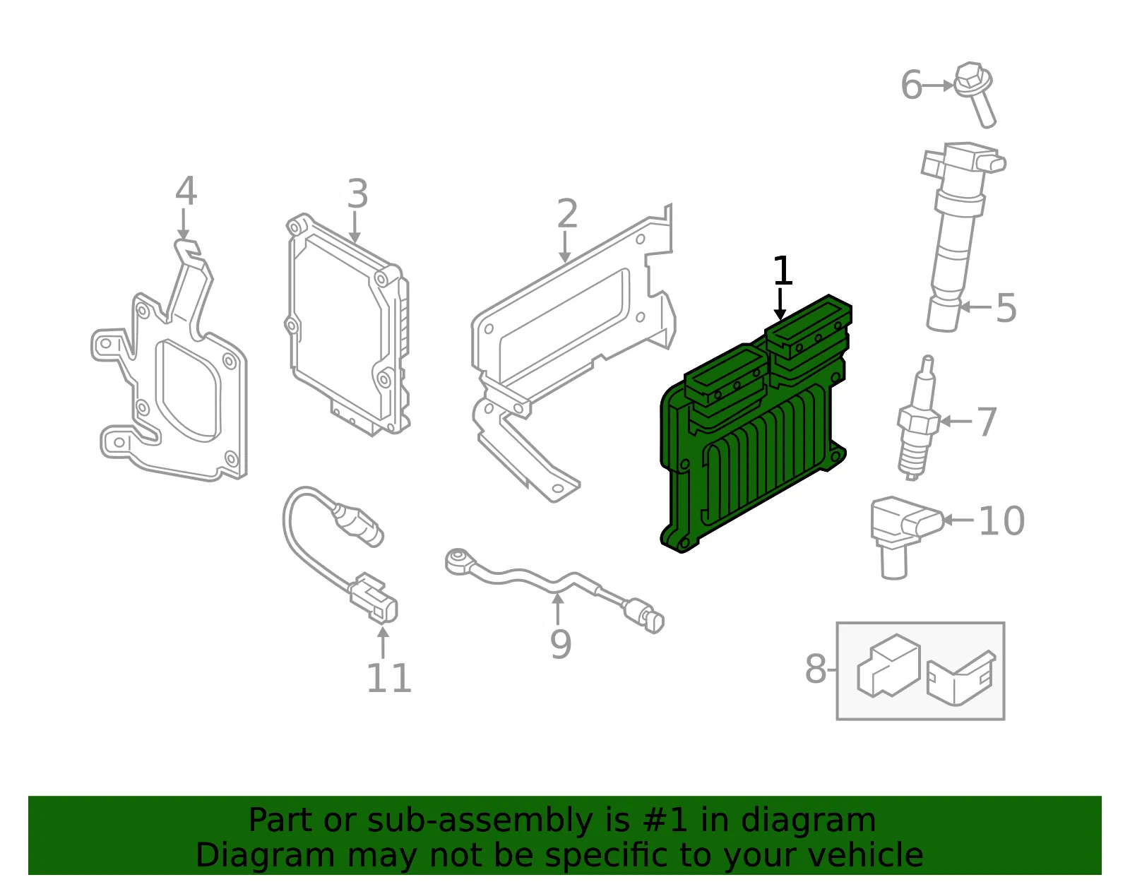 Engine Control Module (ECM) - Kia (39101-3LMN4) - view 2