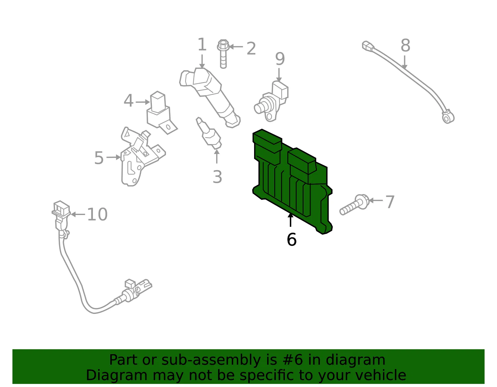 Engine Control Module (ECM) - Kia (39102-25091) - view 2