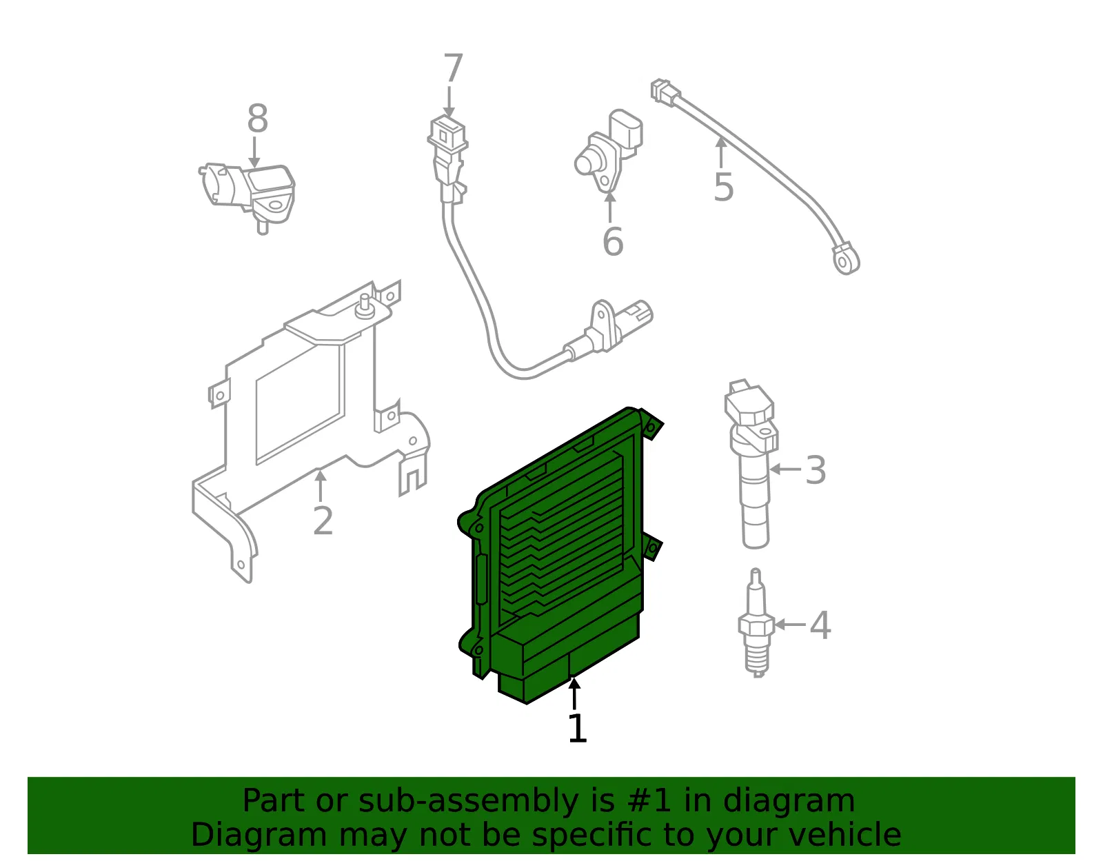 Engine Control Module (ECM) - Kia (39103-2G122) - view 2