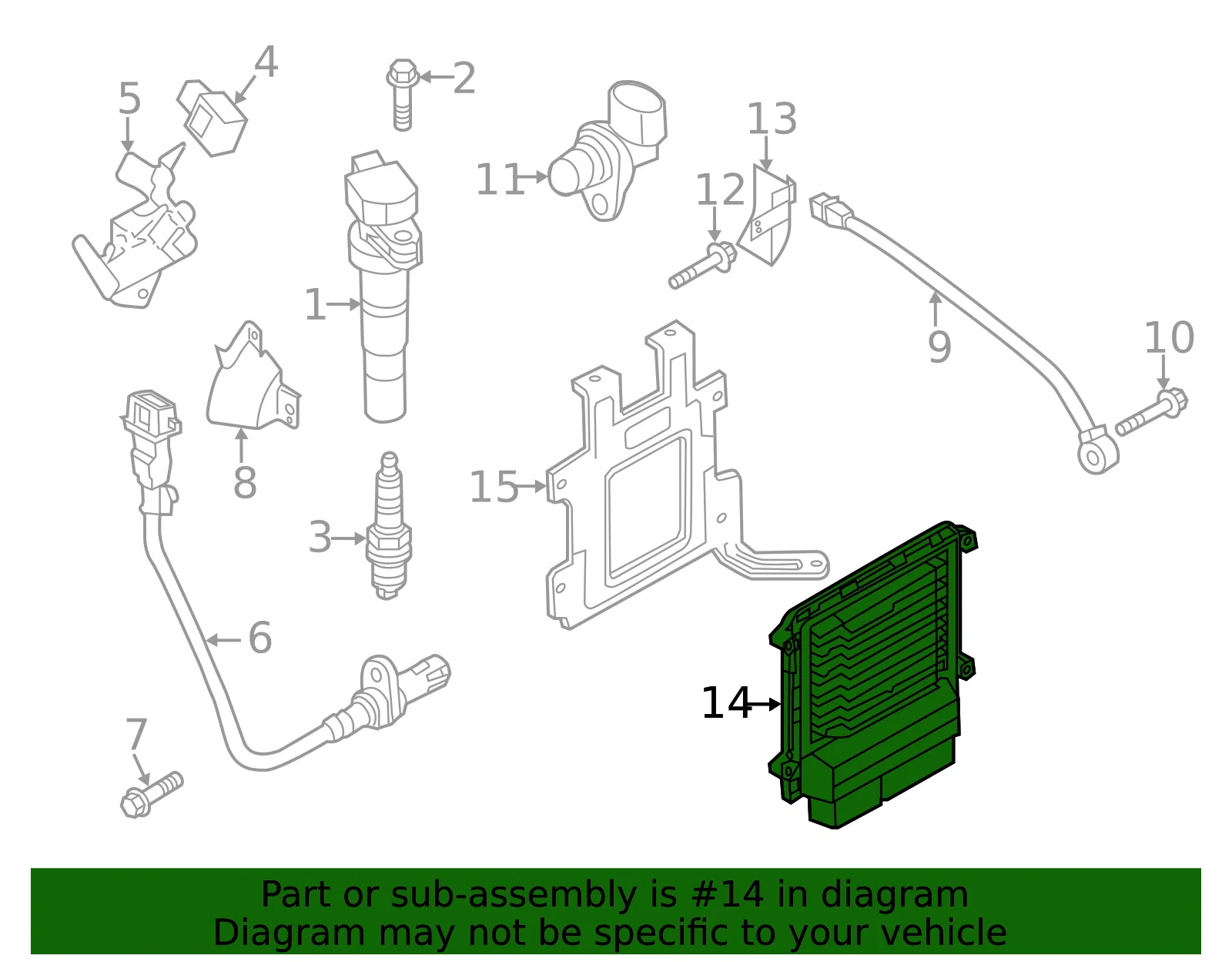 Engine Control Module (ECM) - Kia (39107-2GCC0) - view 2