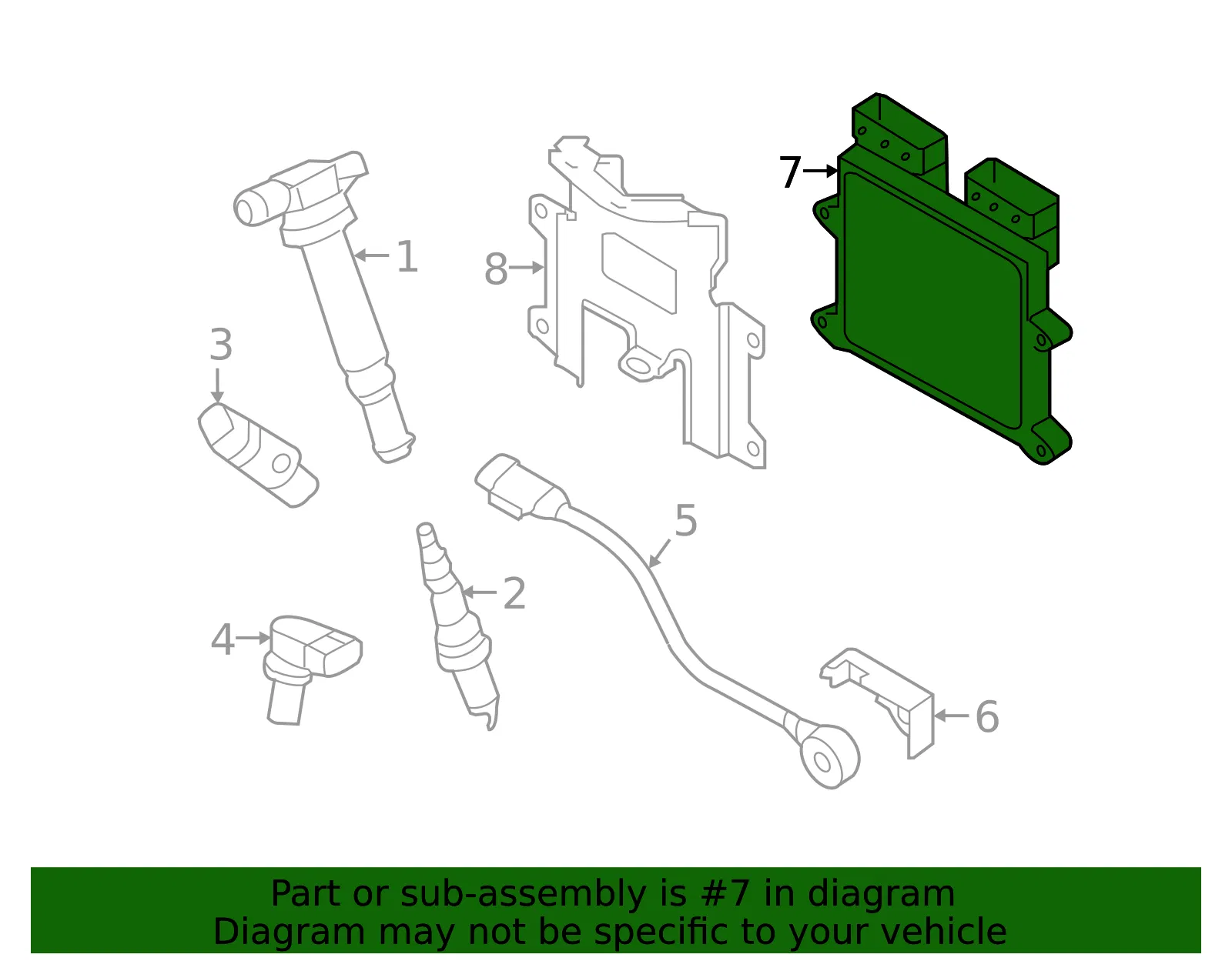 Engine Control Module (ECM) - Kia (39107-3CPN1) - view 2