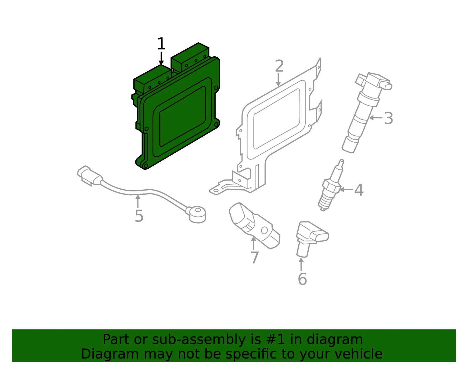 Engine Control Module (ECM) - Kia (39108-3C012) - view 2