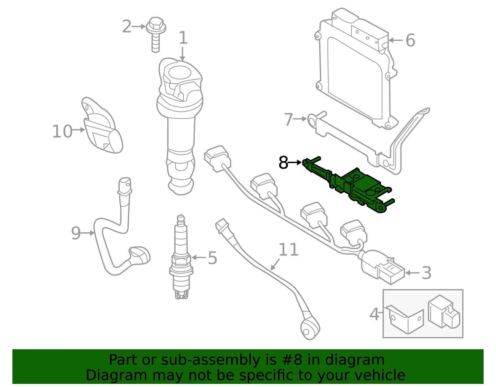 ECM Lower Bracket - Kia (39109-2B020) - view 2