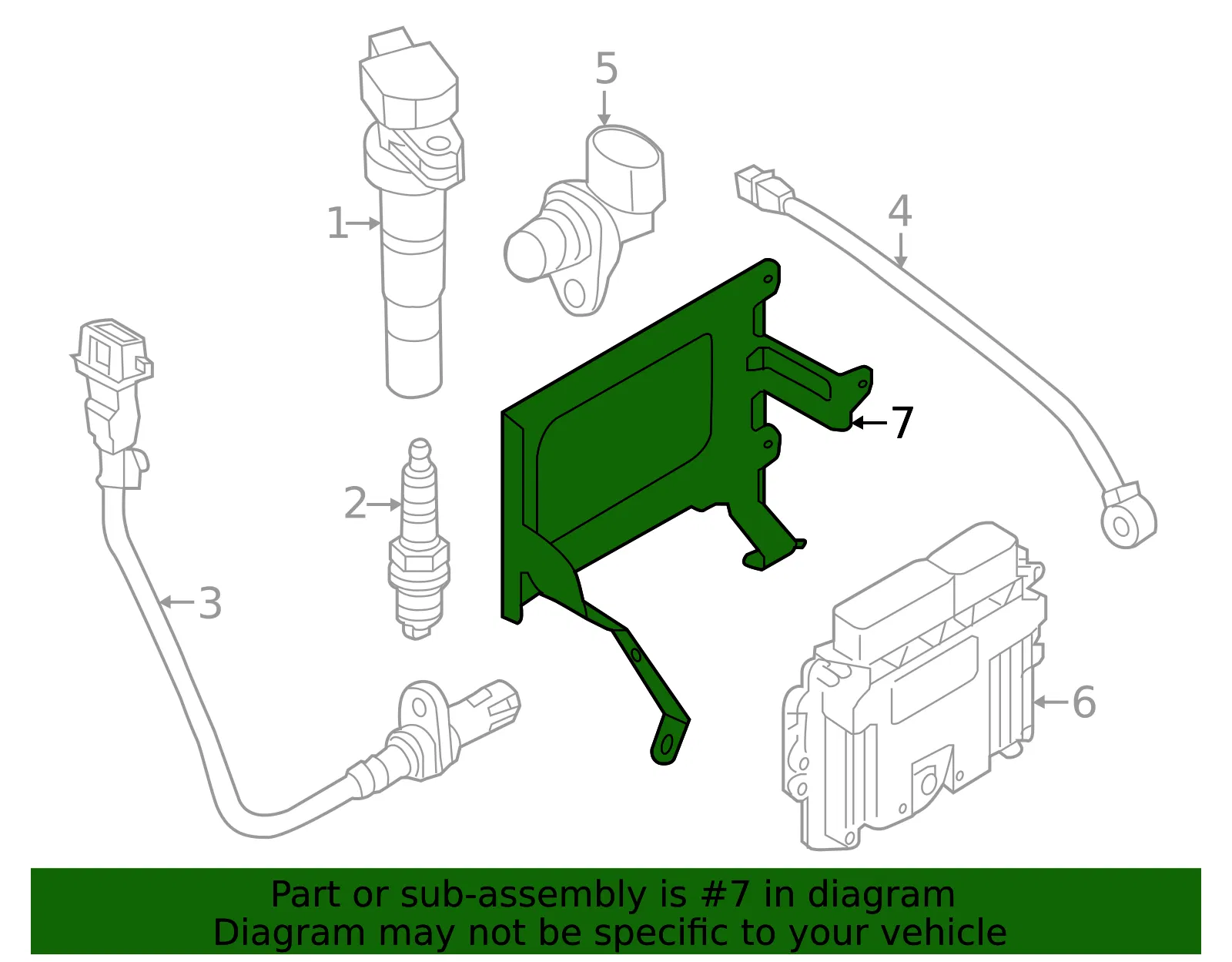 Engine Control Module (ECM) Bracket - Kia (39109-2B540) - view 2