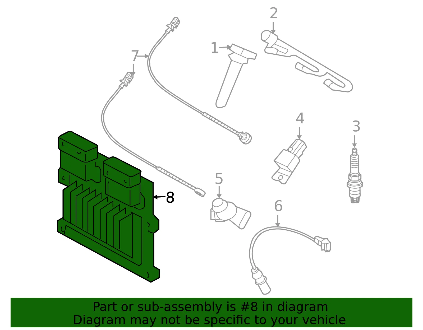 Engine Control Module (ECM) - Kia (39109-3E213) - view 2