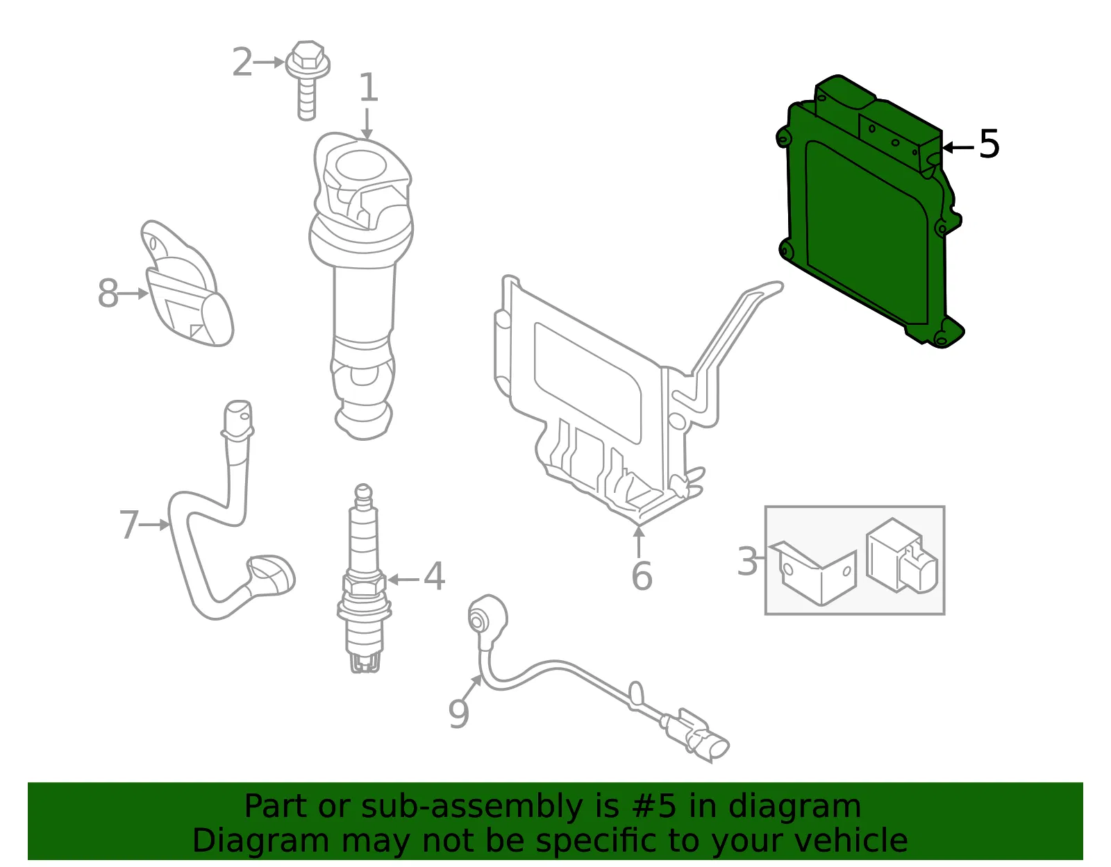 Engine Control Module (ECM) - Kia (39110-2BPG6) - view 2