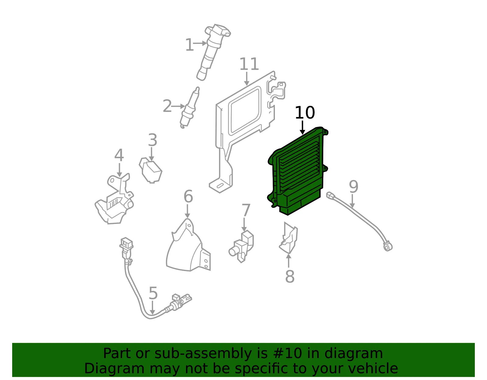 Engine Control Module (ECM) - Kia (39111-2G866) - view 2