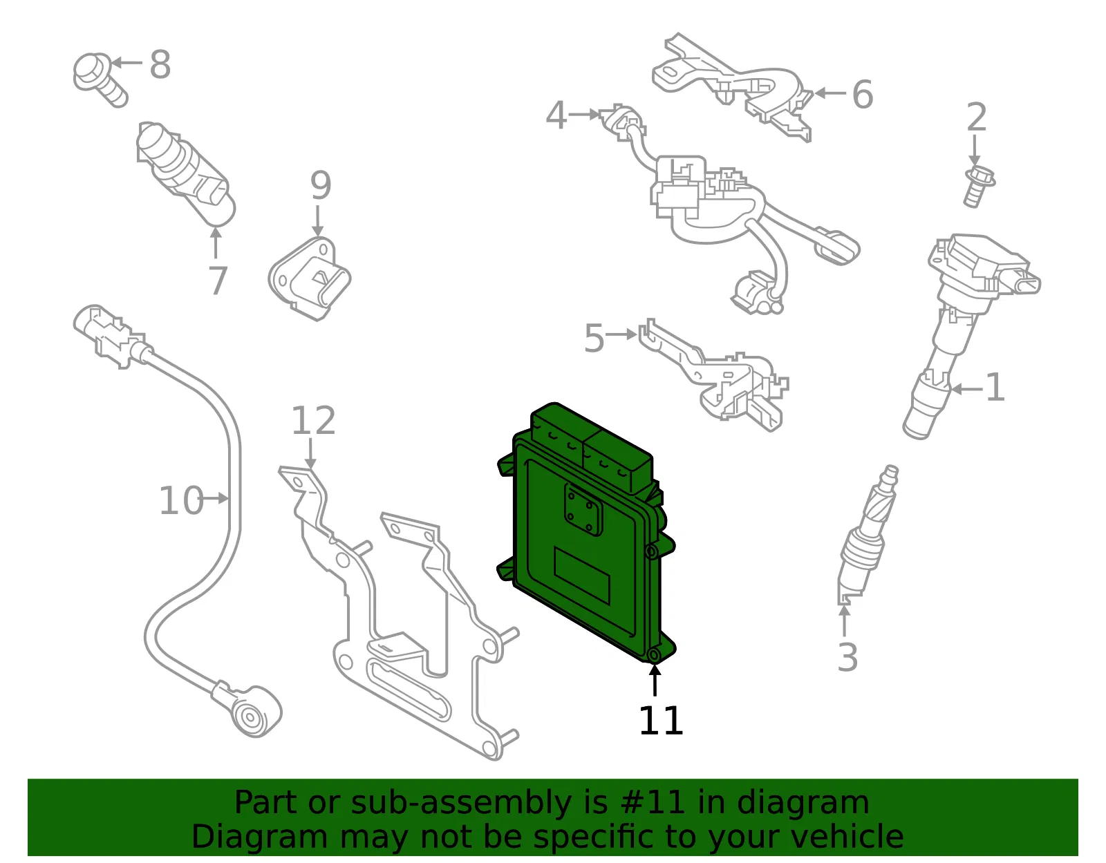 Engine Control Module (ECM) - Kia (39111-3L249) - view 2