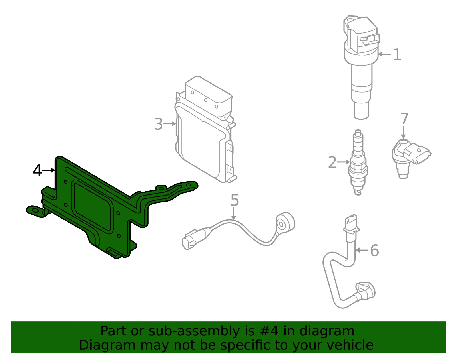 ECM Bracket - Kia (39114-2B686) - view 2