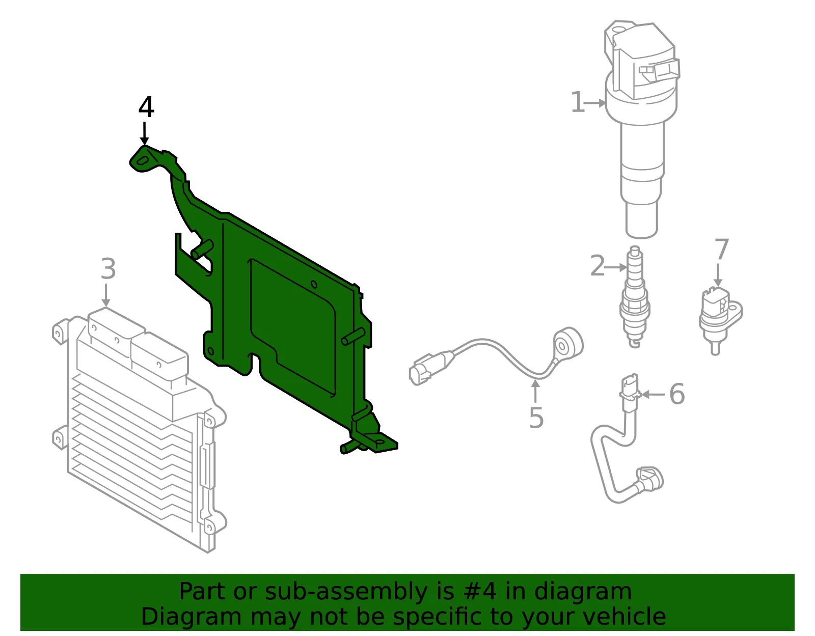 ECM Bracket - Kia (39114-2B695) - view 2