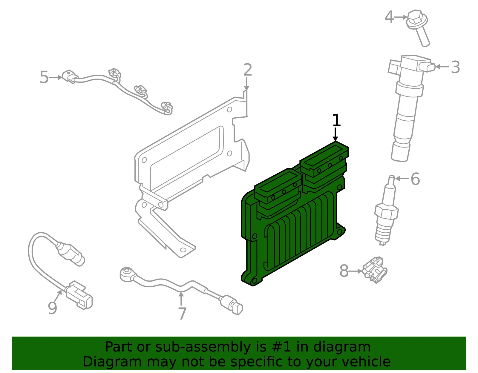 Engine Control Module (ECM) - Kia (39122-3LNN1) - view 2