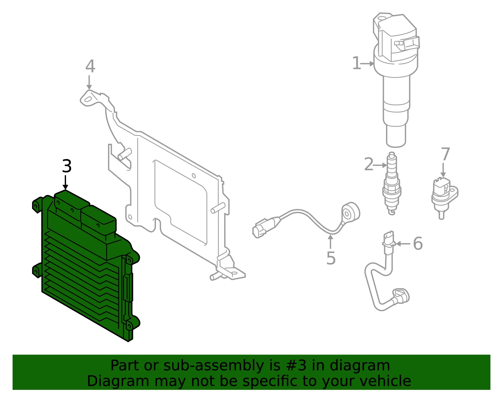 Engine Control Module (ECM) - Kia (39131-2EYG3) - view 2