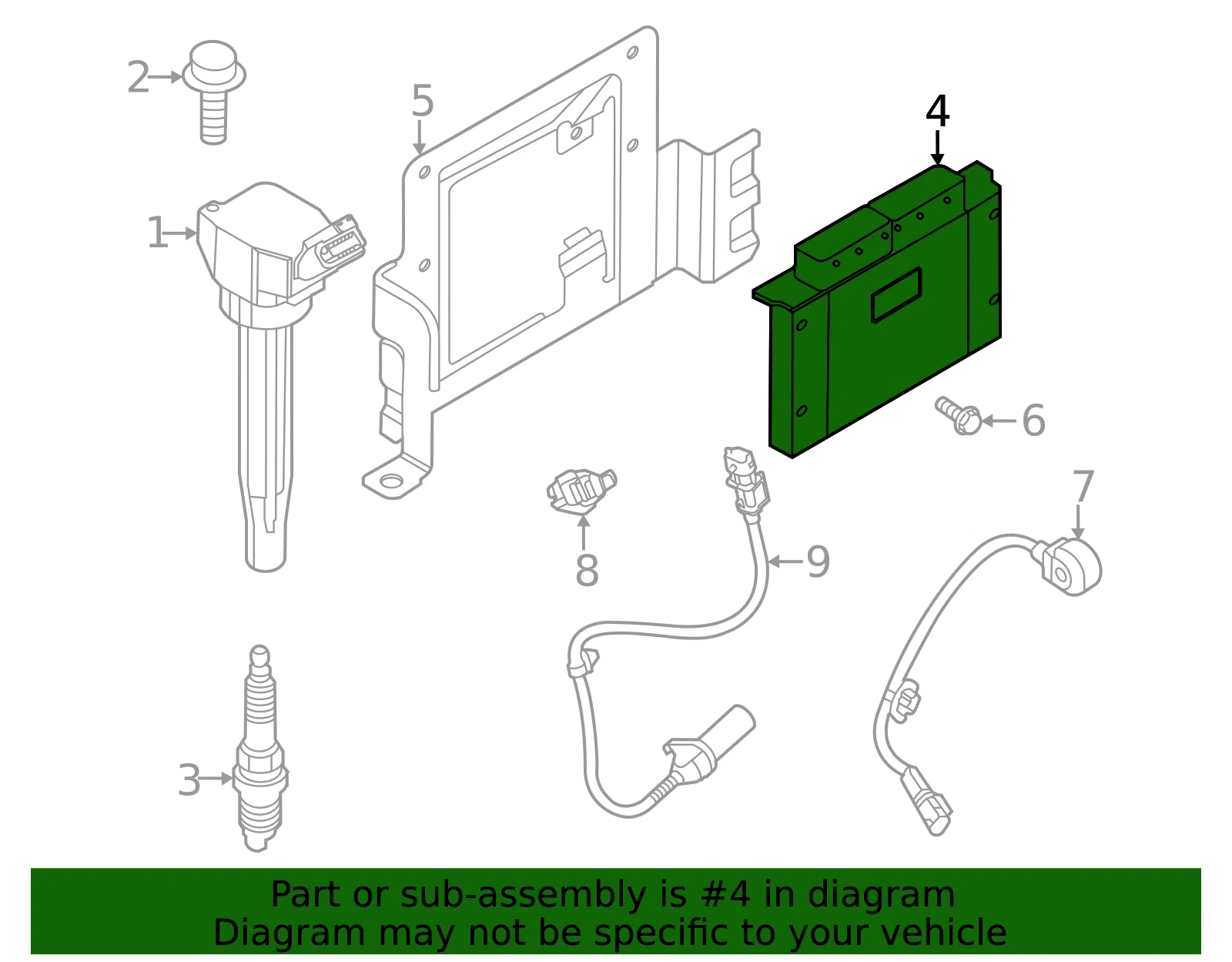 Engine Control Module (ECM) - Kia (39131-2MBH0) - view 2
