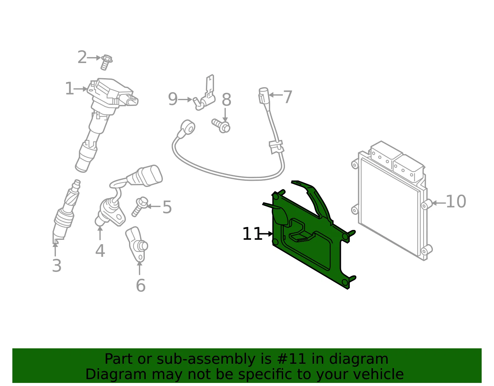 ECM Bracket - Kia (39150-2CCK0) - view 2