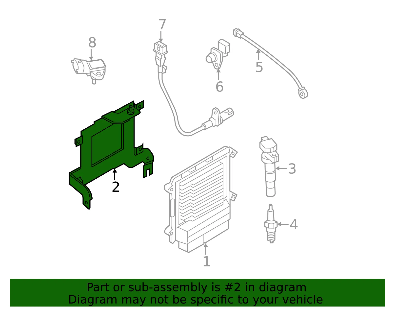 ECM Bracket - Kia (39150-2G200) - view 2