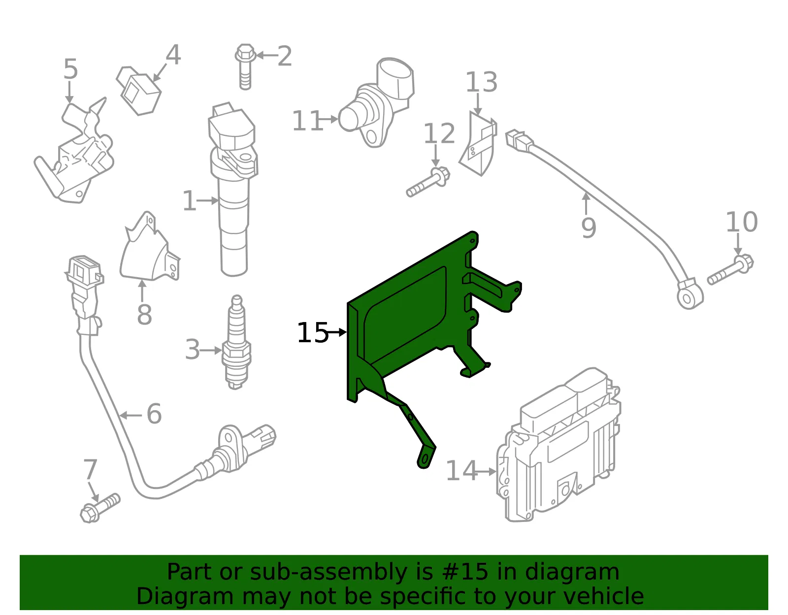 ECM Bracket - Kia (39150-2G900) - view 2