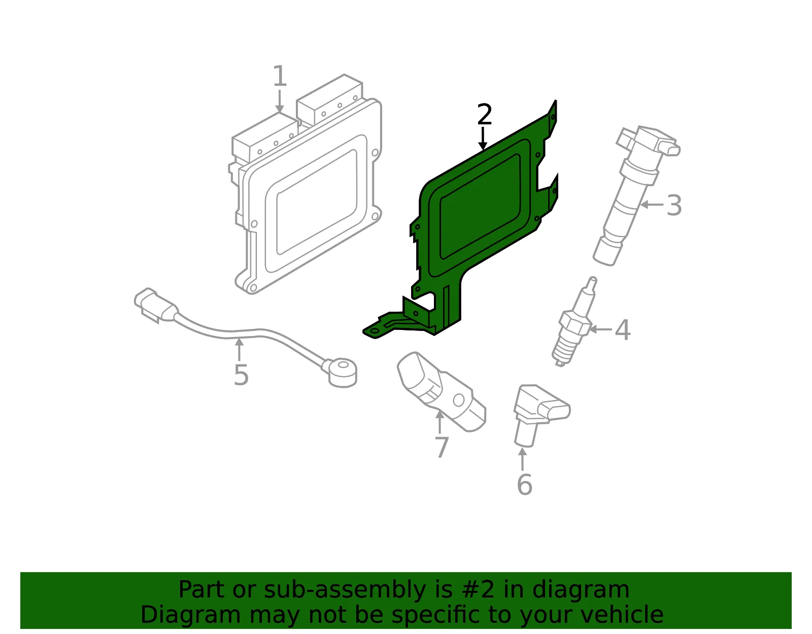 ECM Bracket - Kia (39150-3C120) - view 2