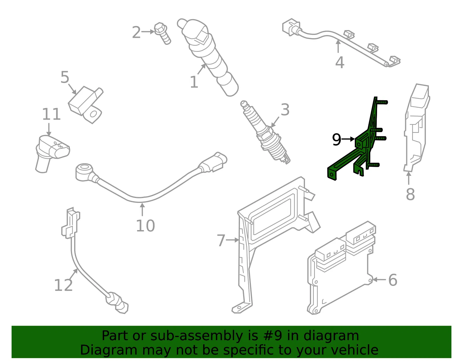 Control Module Mount Bracket - Kia (39150-3CYP5) - view 2