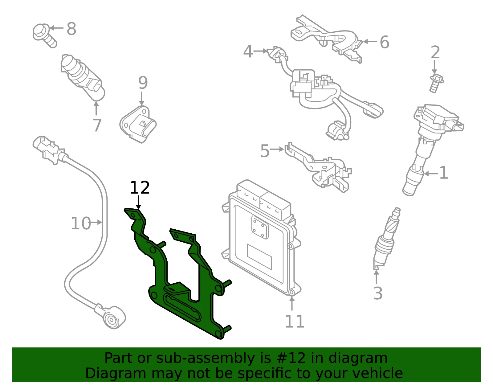 ECM Bracket - Kia (39150-3L010) - view 2