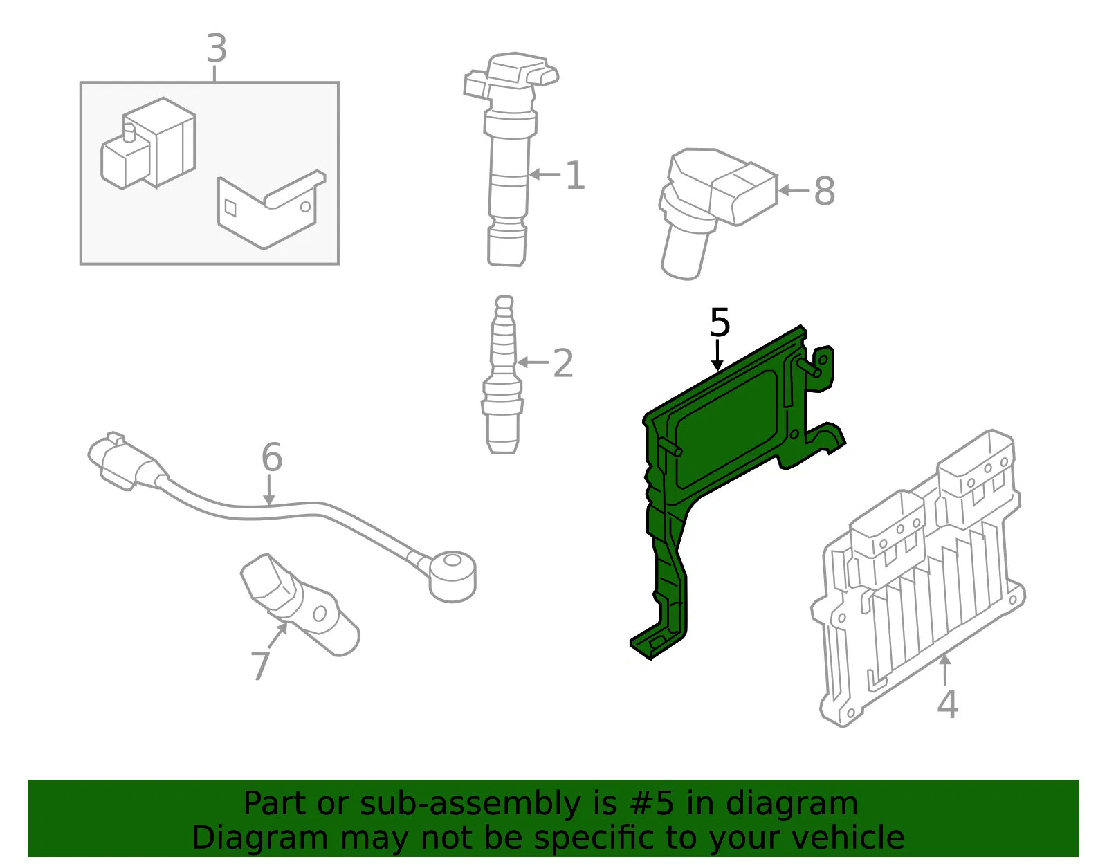 ECM Bracket - Kia (39150-3L050) - view 2