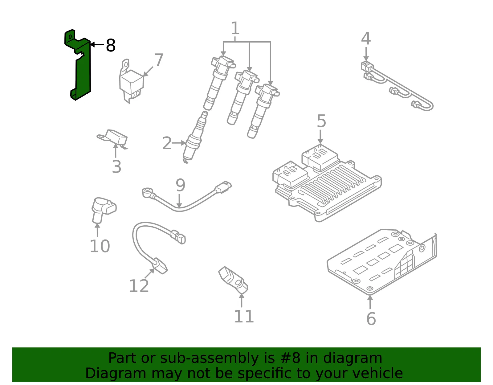 Relay Bracket - Kia (39161-3C120) - view 2