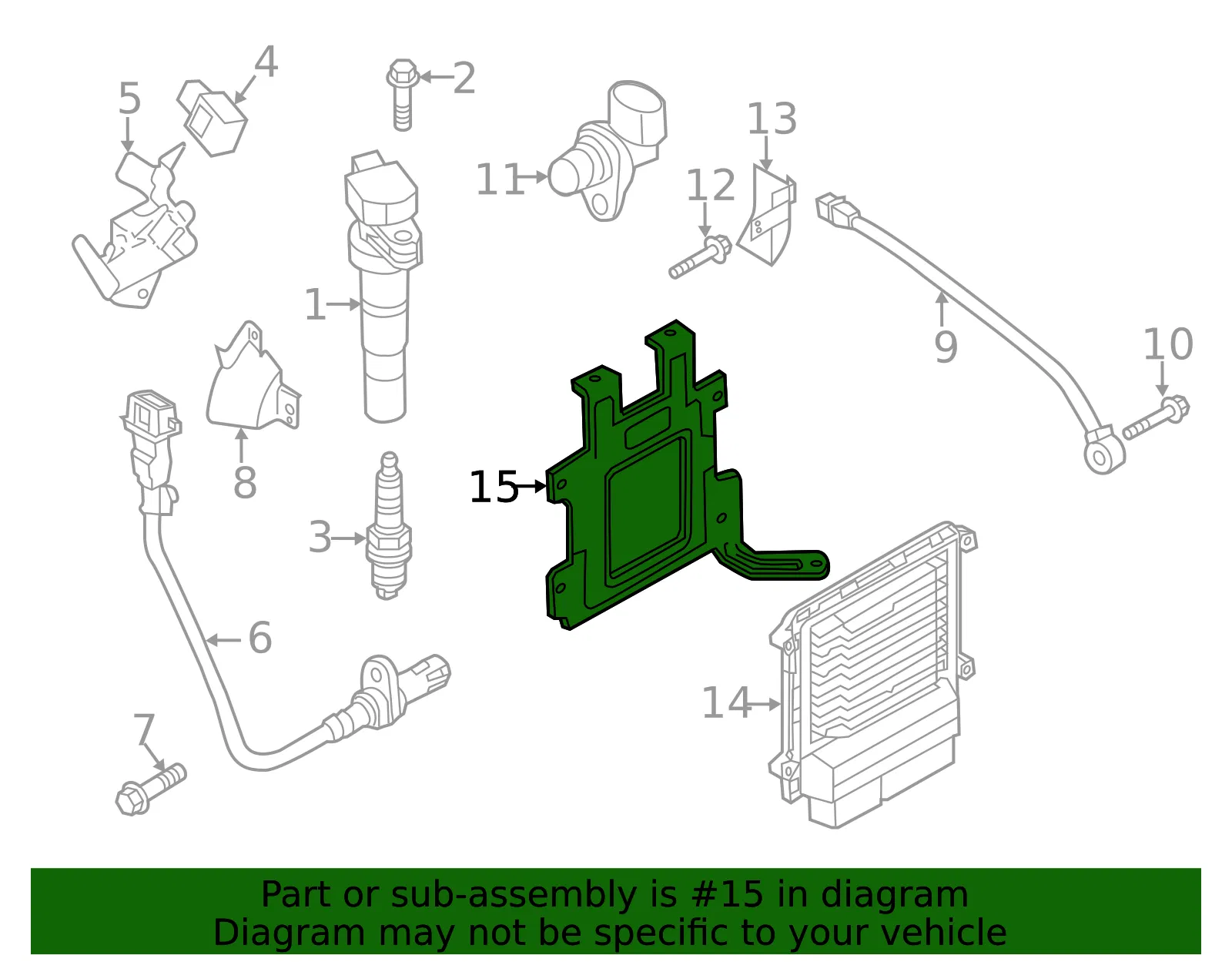 ECM Bracket - Kia (39170-2G700) - view 2