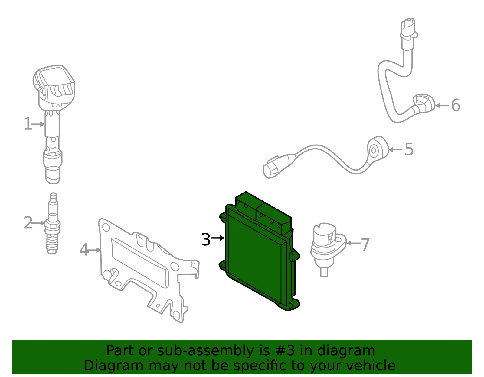 Engine Control Module (ECM) - Kia (39173-2ECE1) - view 2