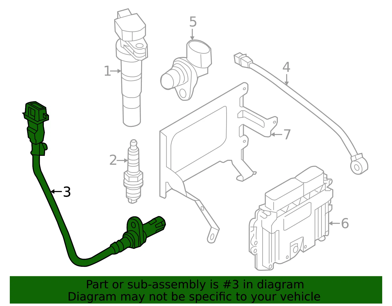 Engine Crankshaft Position Sensor - Kia (39180-2B080) - view 2
