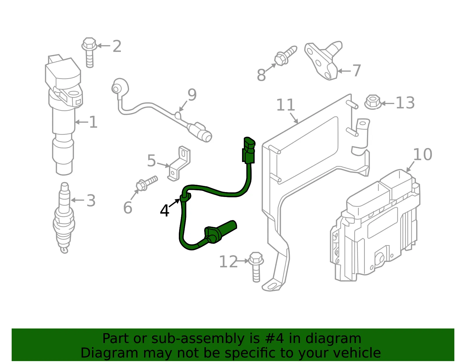Crankshaft Position Sensor - Kia (39180-2E600) - view 2
