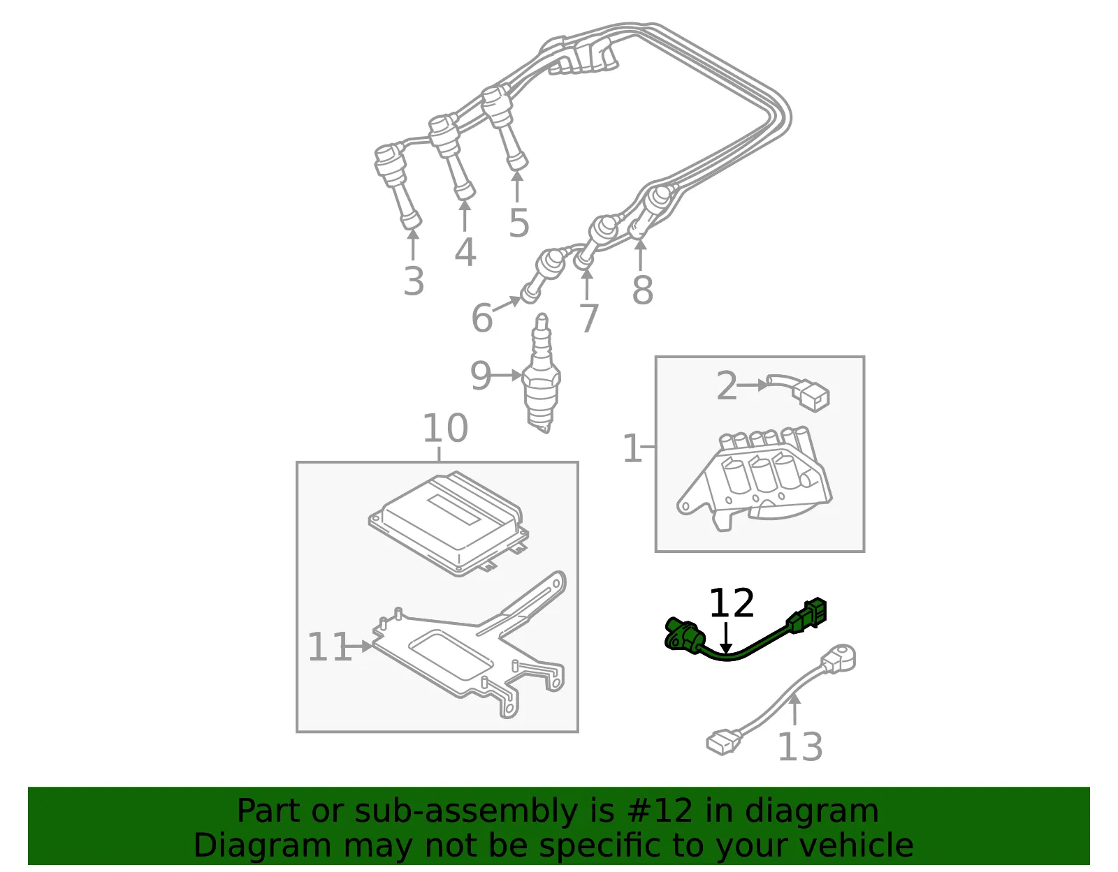 Crankshaft Position Sensor - Kia (39180-37150) - view 2