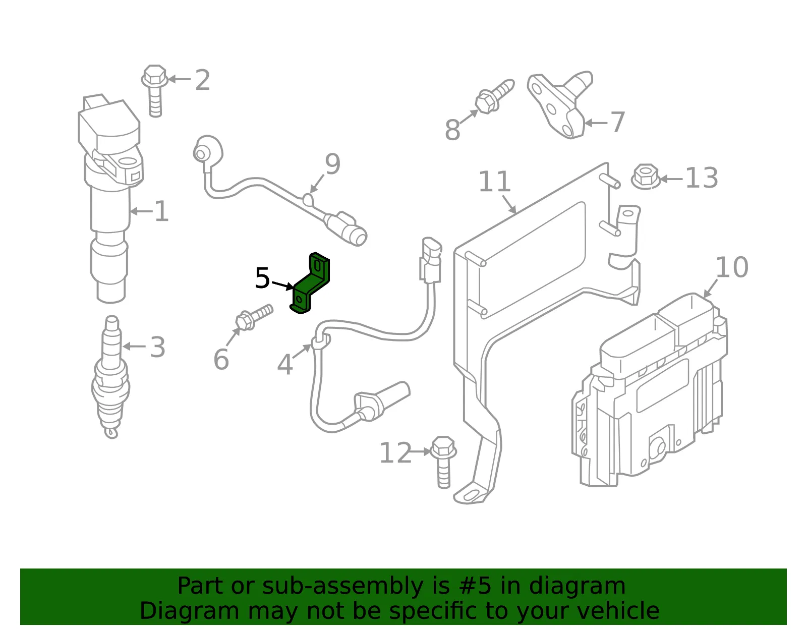 Crankshaft Sensor Bracket - Kia (39181-2E610) - view 2