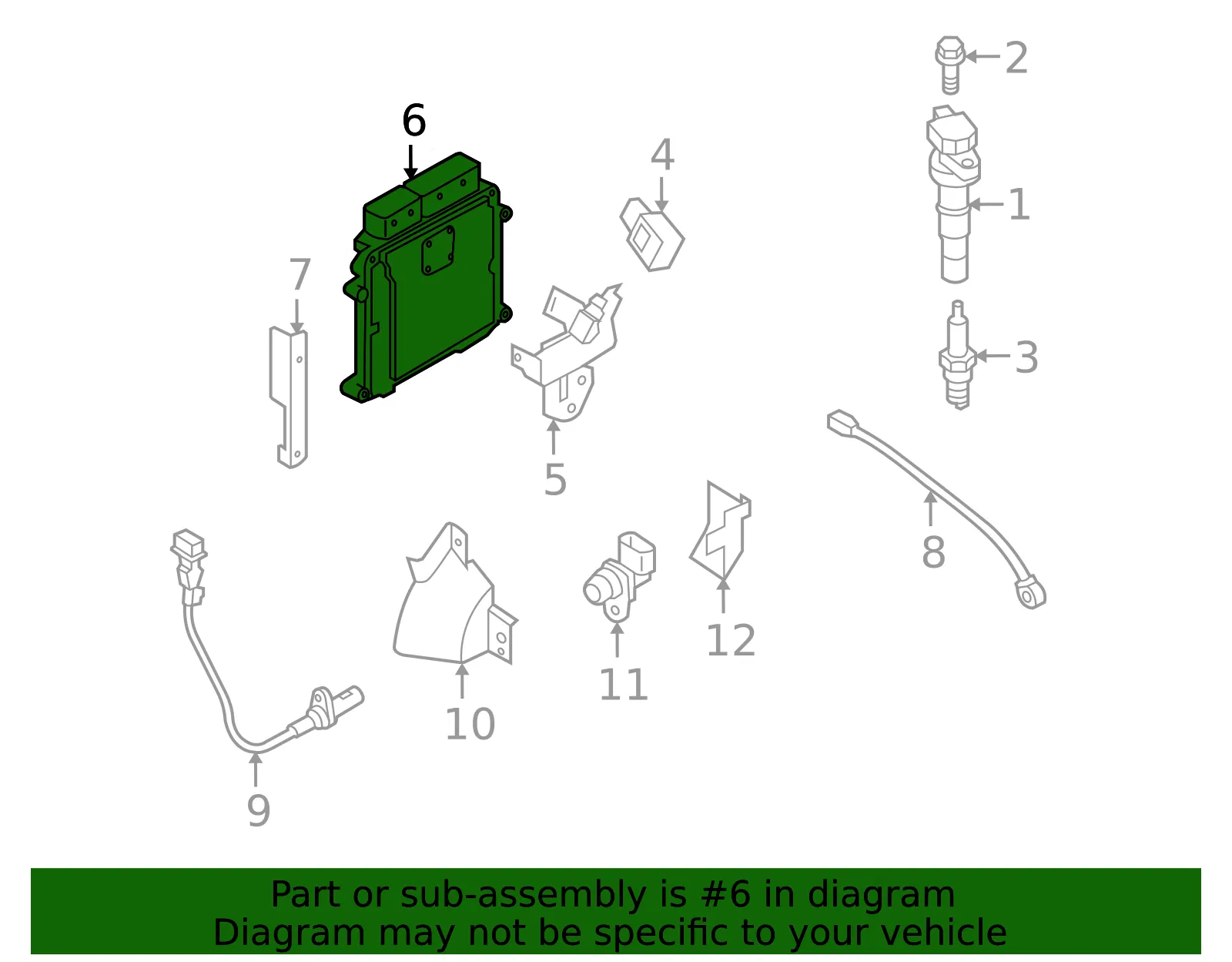Engine Control Module (ECM) - Kia (39182-2G271) - view 2