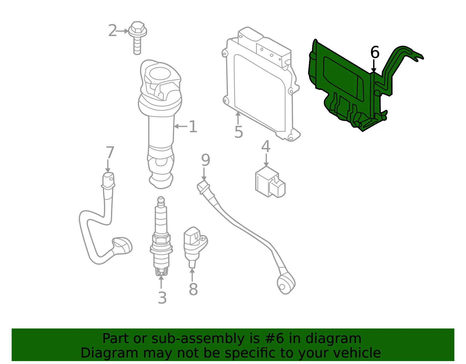 ECM Bracket - Kia (39190-2EAA0) - view 2