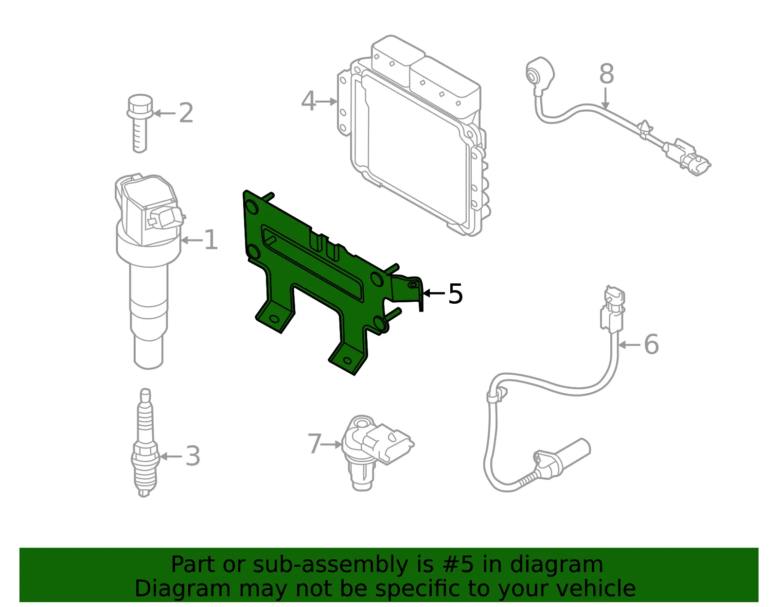 ECM Bracket - Kia (39190-2EAD1) - view 2