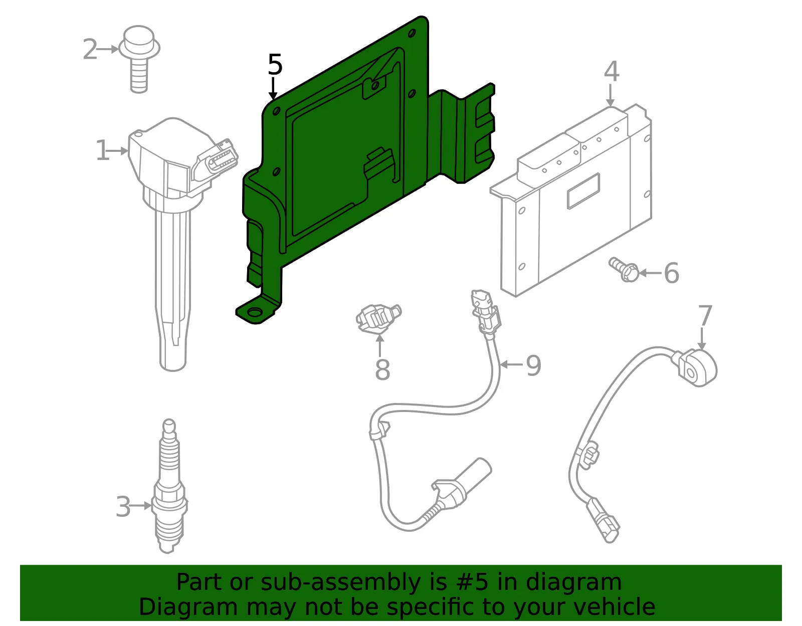 ECM Bracket - Kia (39190-2SDN0) - view 2