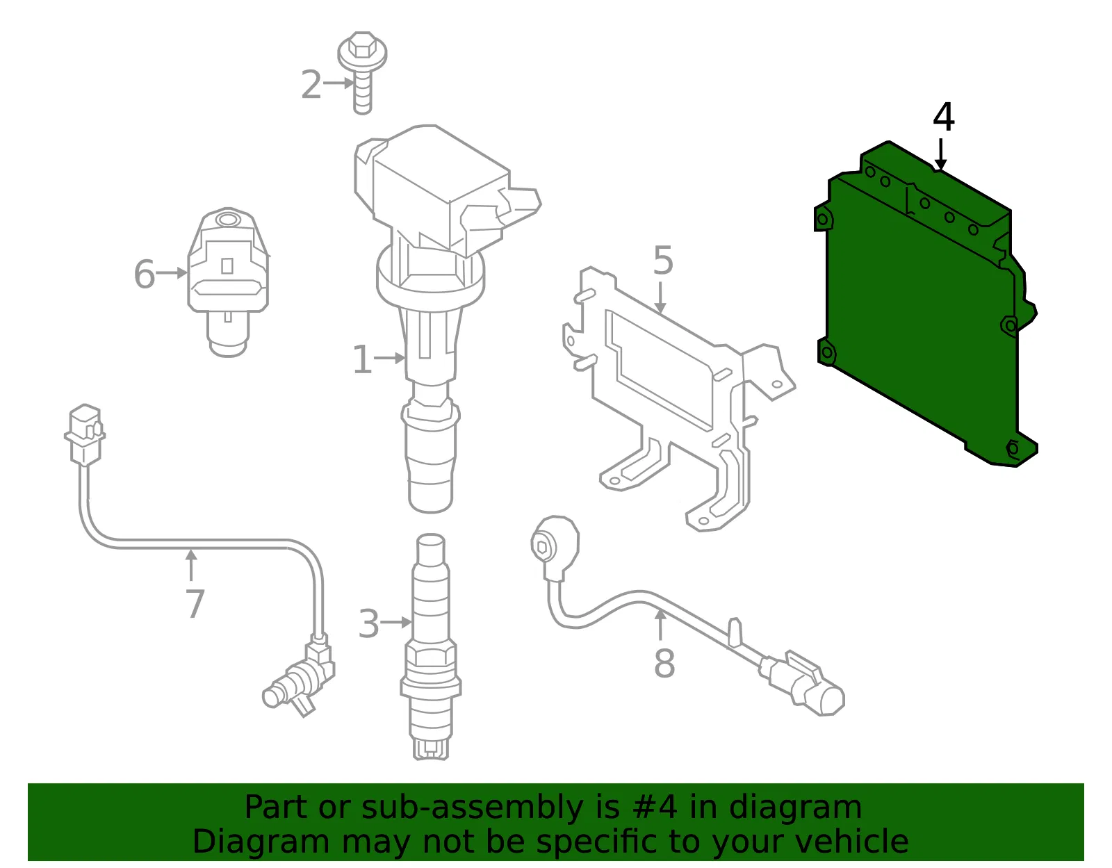 Engine Control Module (ECM) - Kia (391S3-08AP0) - view 2