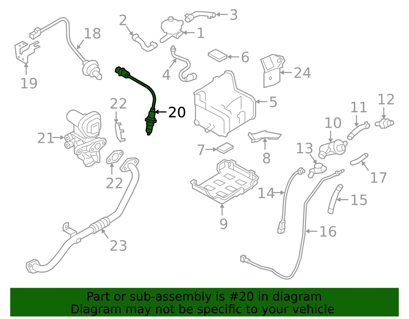 Oxygen Sensor - Kia (39210-03140) - view 2