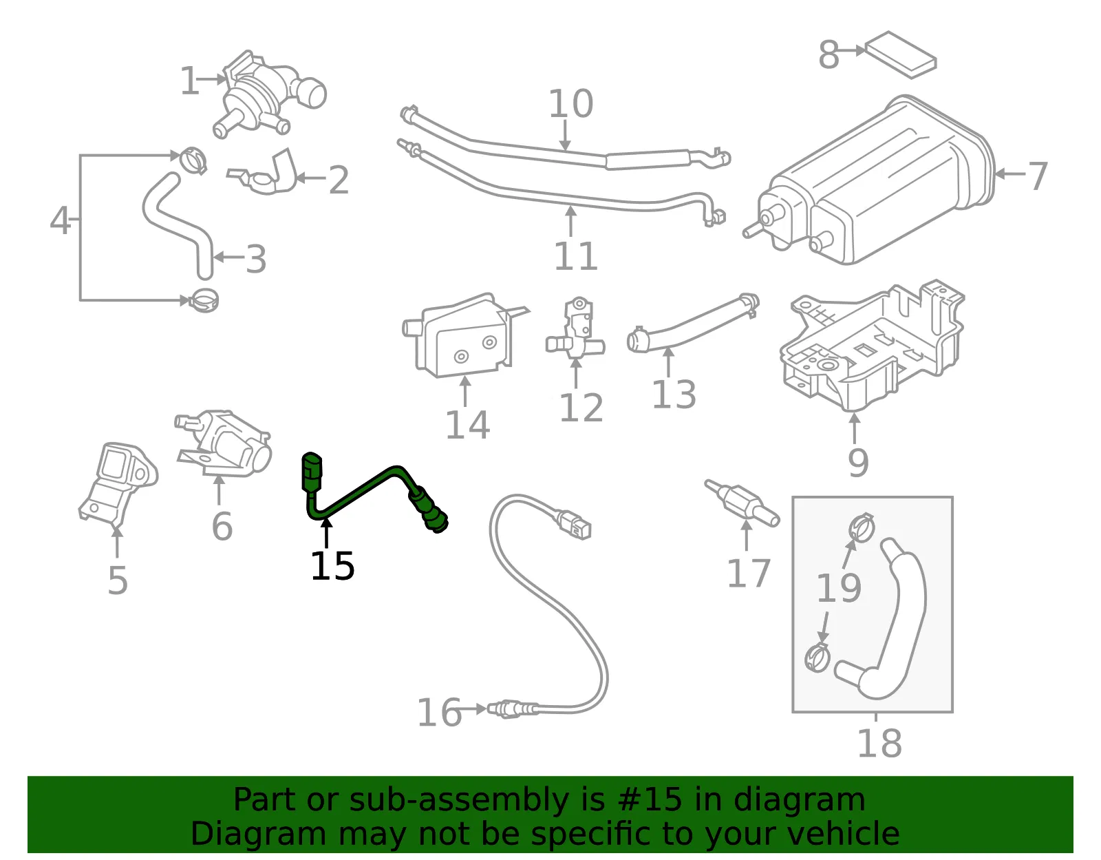 Ft Oxygen Sensor - Kia (39210-2B345) - view 2