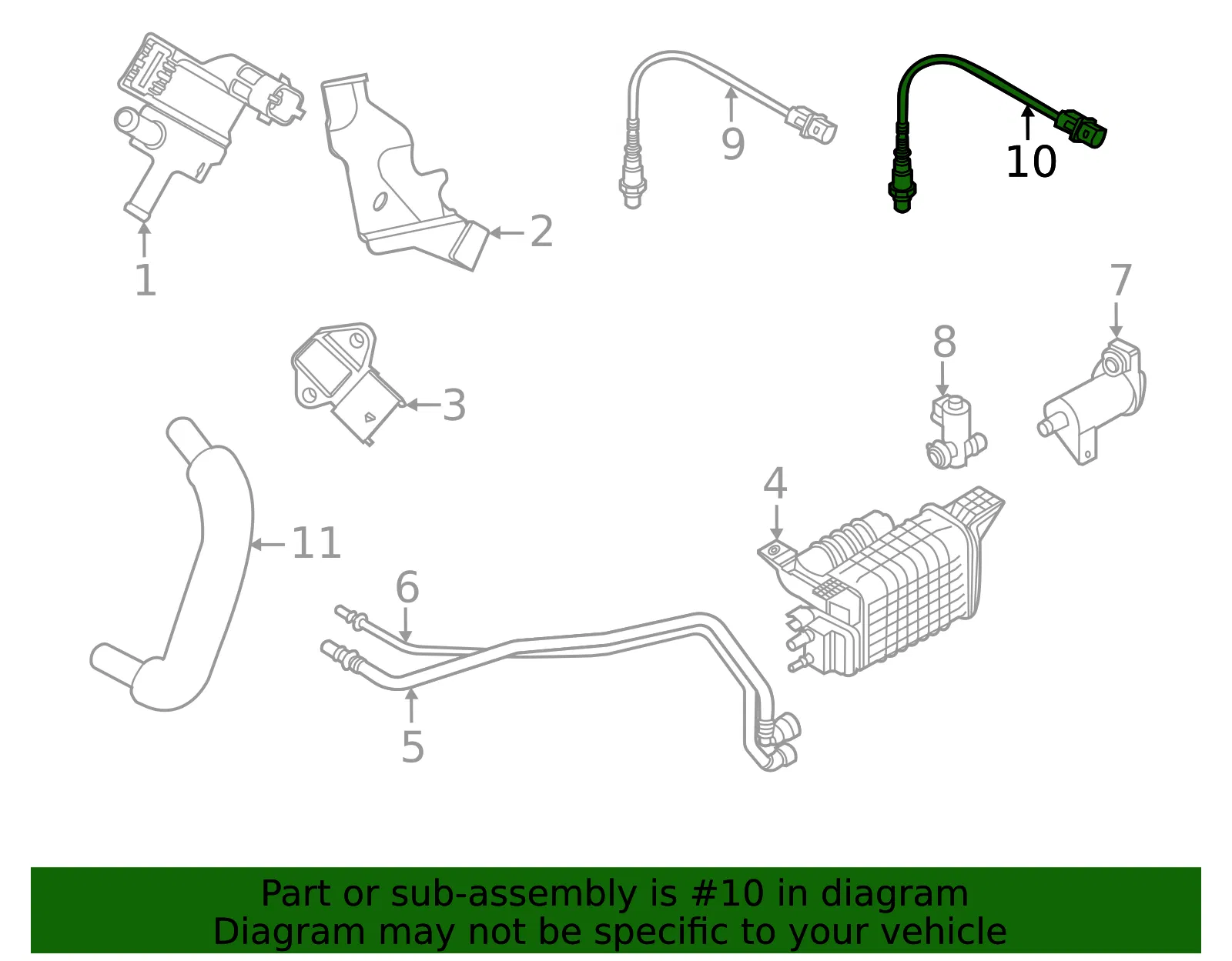 Oxygen Sensor - Kia (39210-2ECC0) - view 2