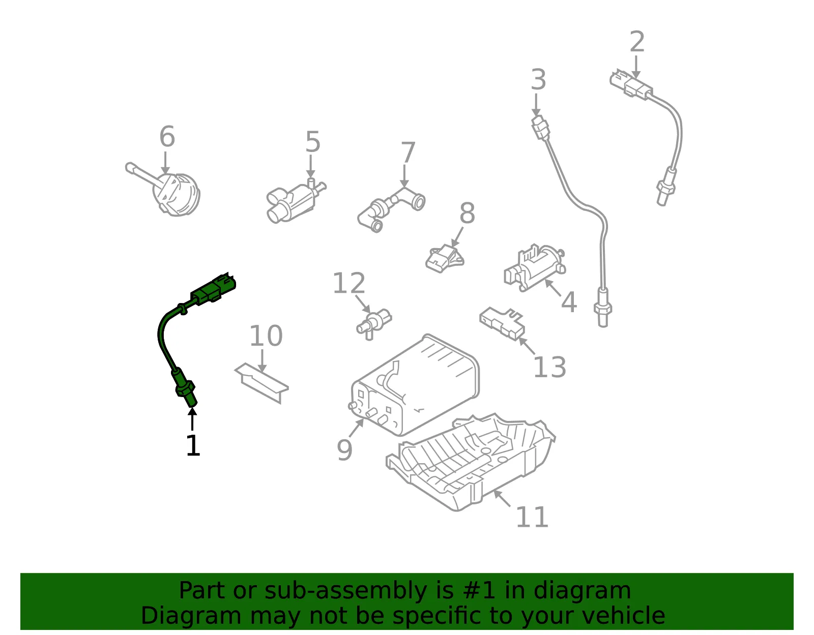 Ft Oxygen Sensor - Kia (39210-3C100) - view 2