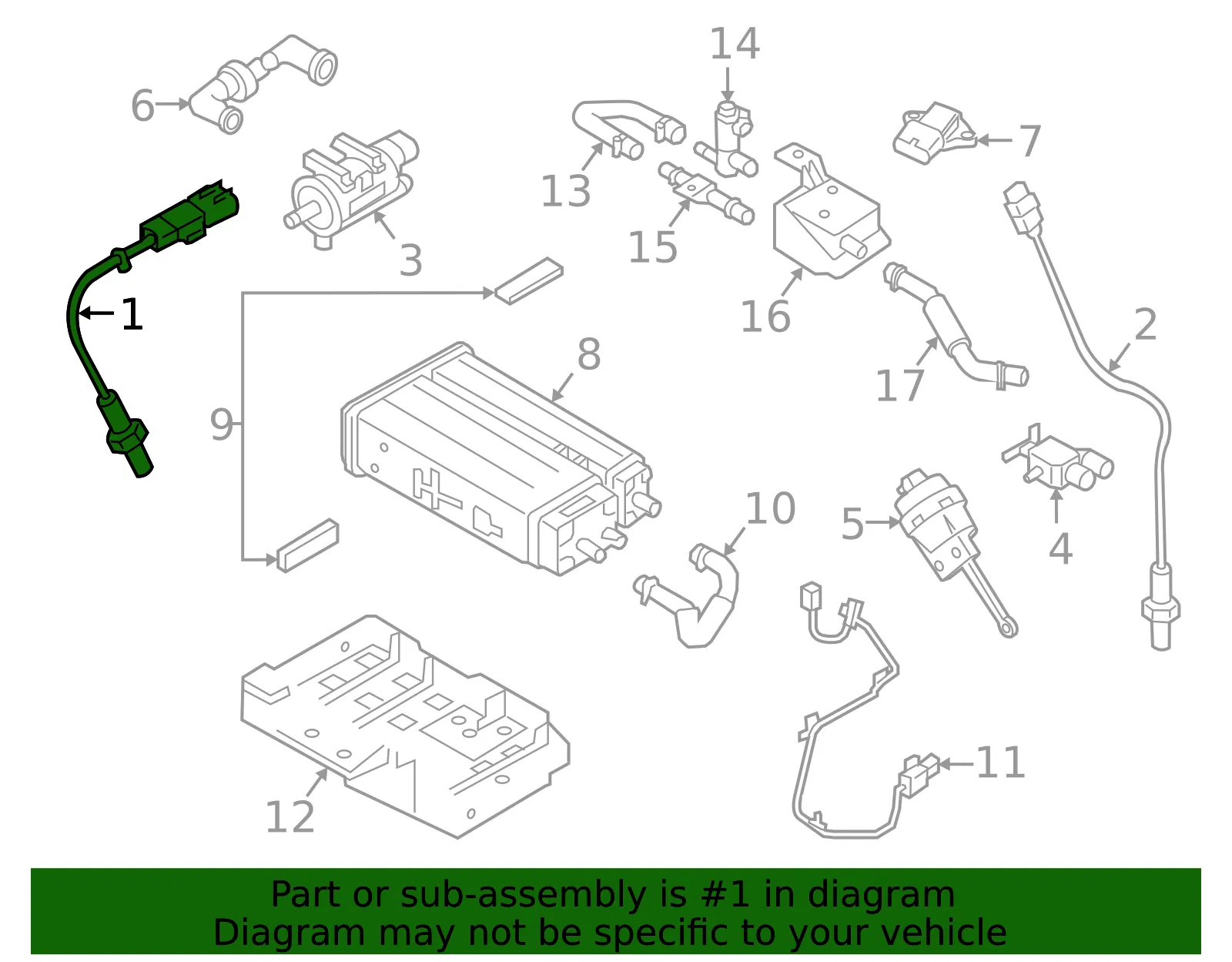 Oxygen Sensor - Kia (39210-3CCB0) - view 2