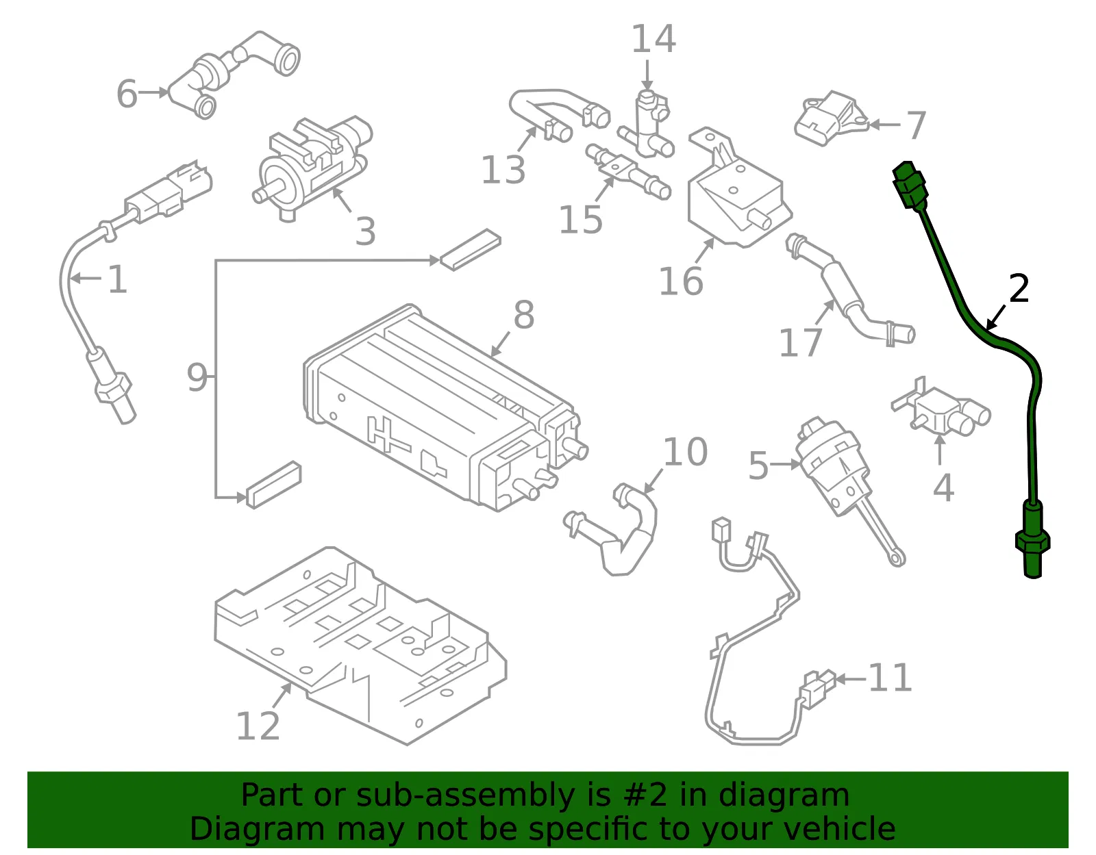 Oxygen Sensor - Kia (39210-3CDD0) - view 2