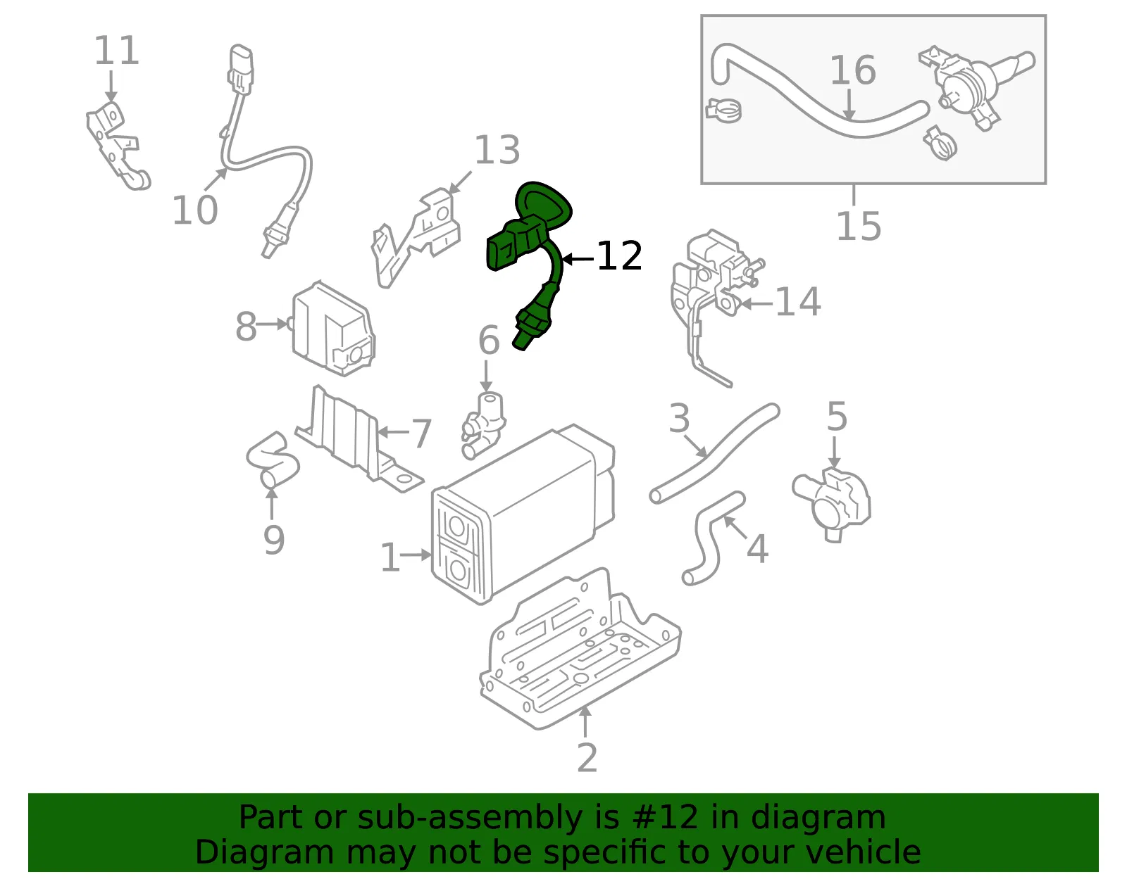 Oxygen Sensor - Kia (39210-3F010) - view 2