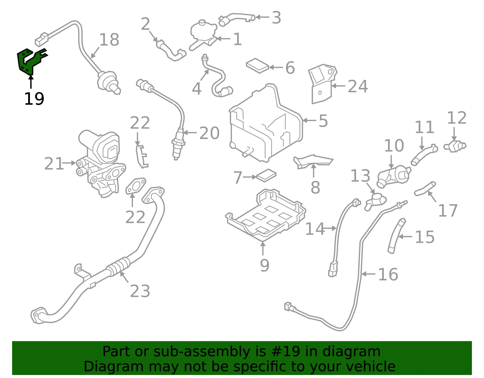 Ft Oxygen Sensor Bracket - Kia (39211-03HA0) - view 2