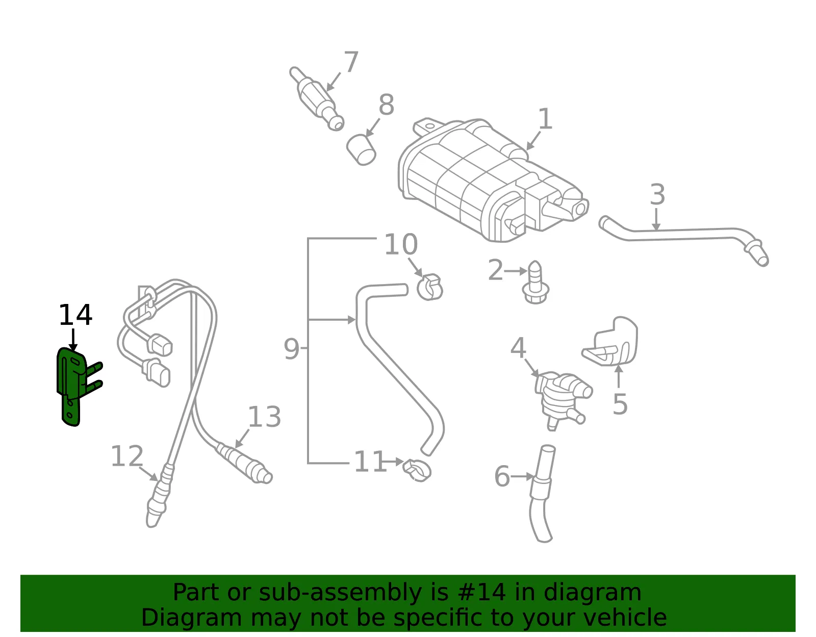 Rear Oxygen Sensor Bracket - Kia (39211-2B400) - view 2