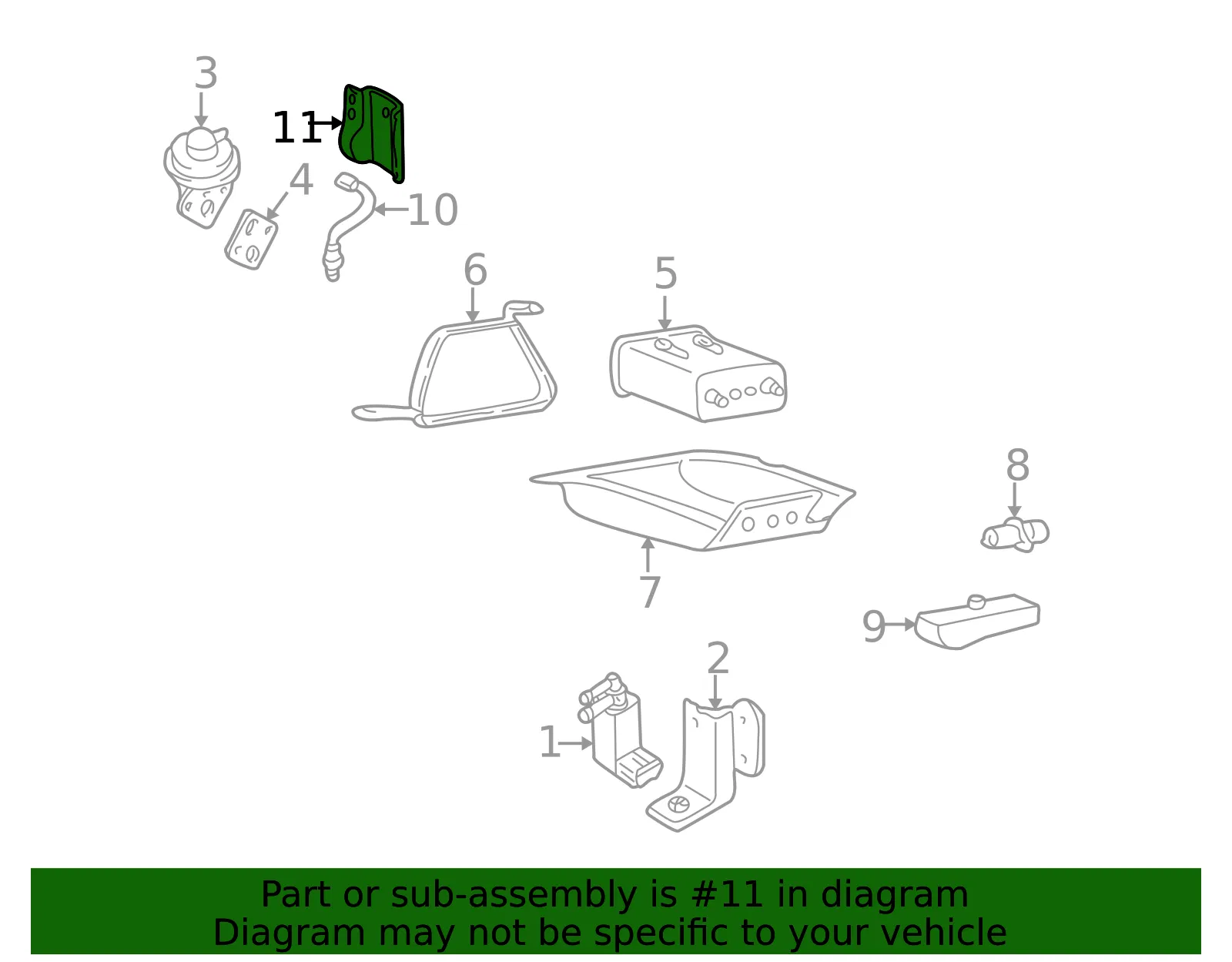 Oxygen Sensor Bracket - Kia (39211-38410) - view 2