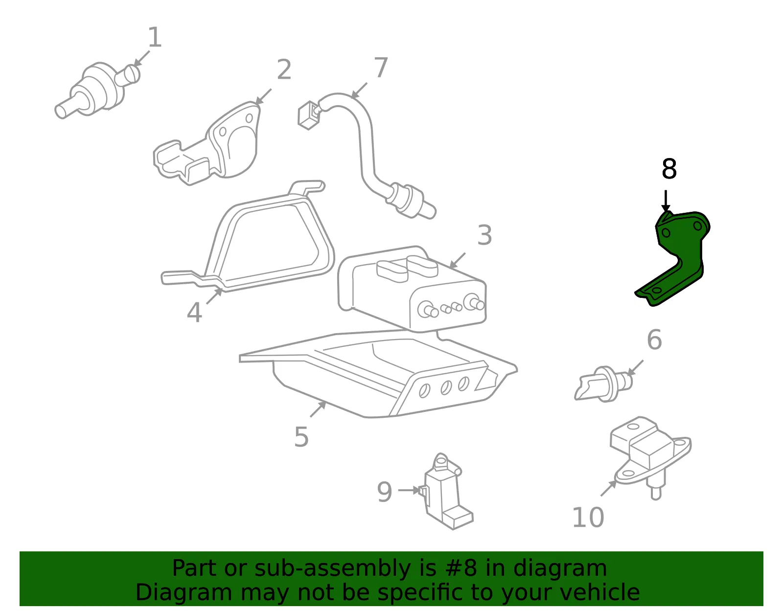Oxygen Sensor Bracket - Kia (39211-39022) - view 2