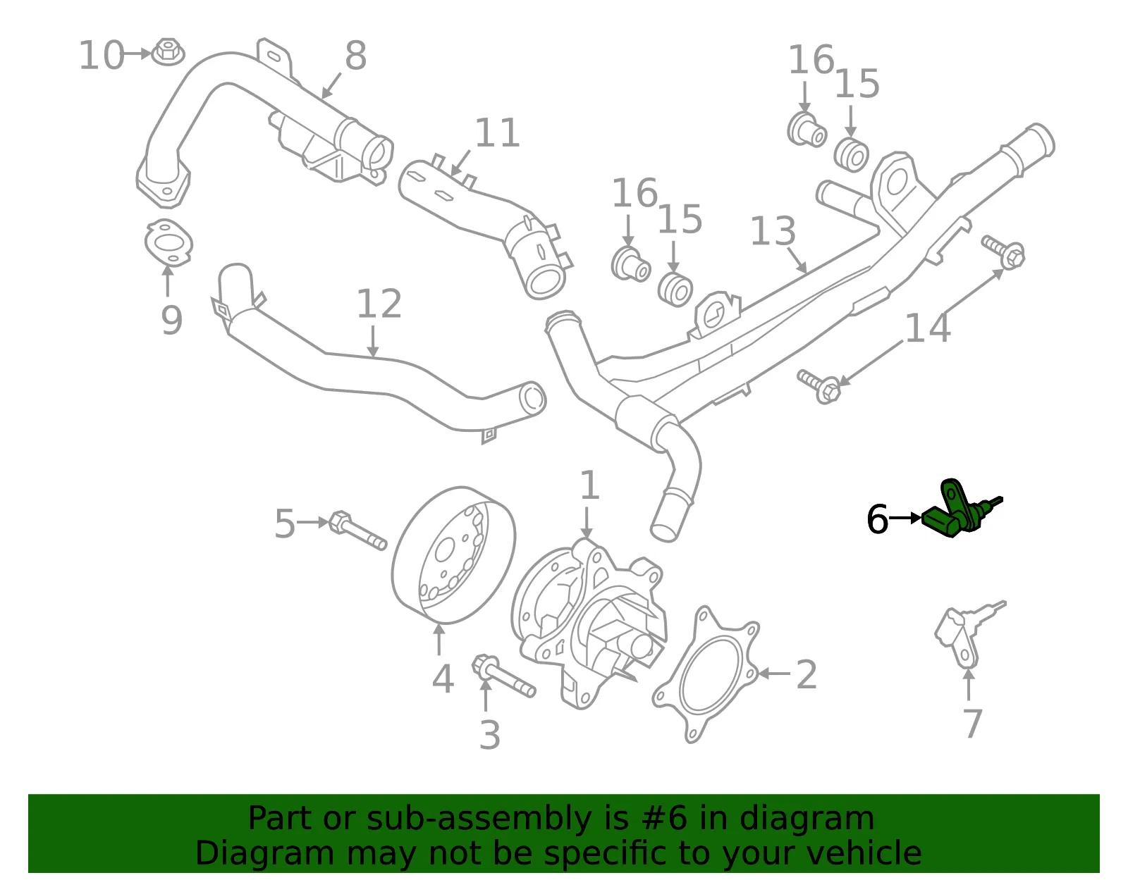 Coolant Temp Sensor - Kia (39220-2M425) - view 2